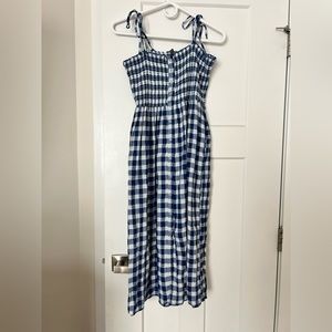 Blue and white checked Aerie dress